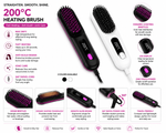 2-in-1 Hair Straightening Brush